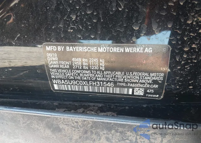 WBA5U9C0XLFH31546: 43202166