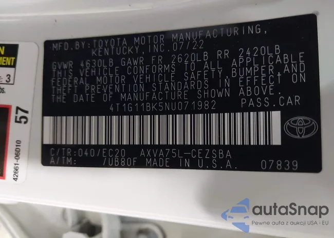 4T1G11BK5NU071982: 43202328