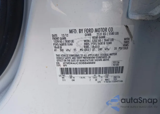 2FMDK4JC3DBB49689: 43202355