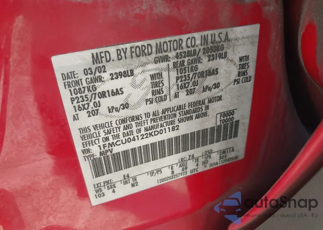 1FMCU04122KD01182: 43202413