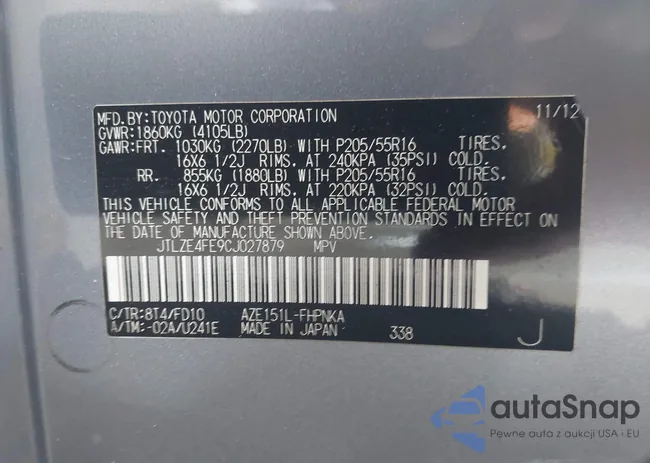 JTLZE4FE9CJ027879: 43202471