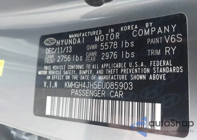 KMHGH4JH5EU085903: 43202476