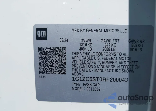 1G1ZC5ST0RF200043: 43202506