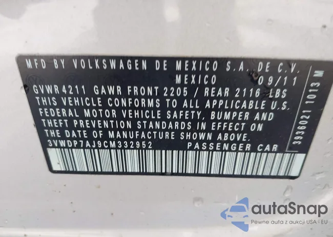 3VWDP7AJ9CM332952: 43201636