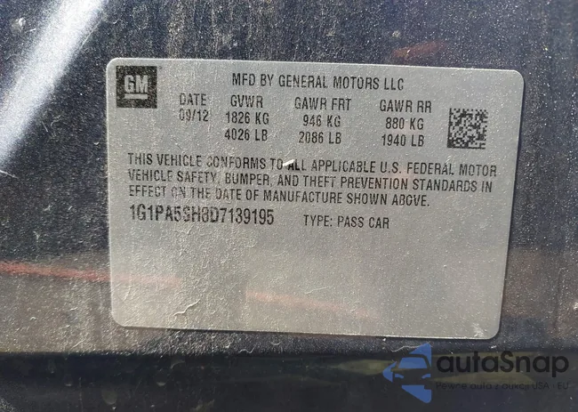 1G1PA5SH8D7139195: 43201647