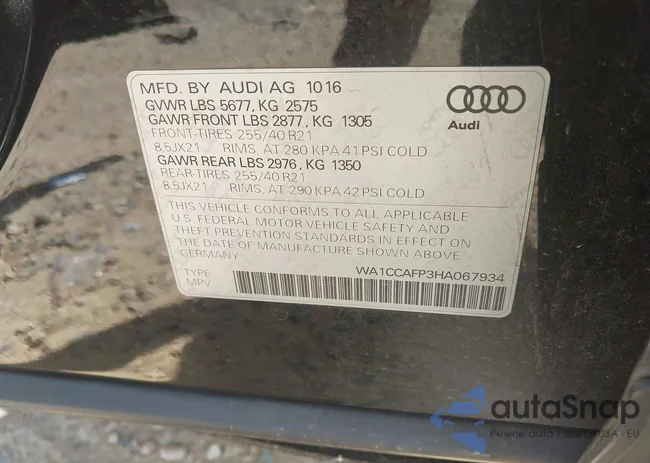 WA1CCAFP3HA067934: 43201760