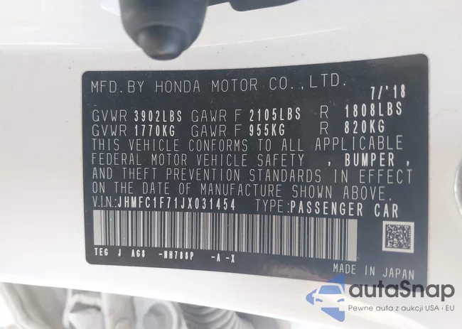 JHMFC1F71JX031454: 43201815