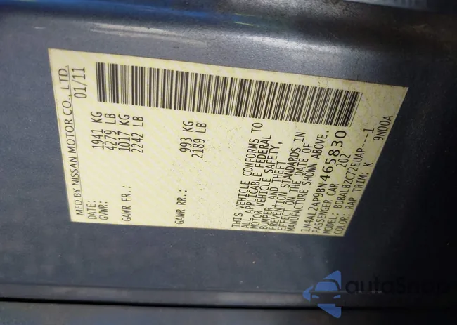 1N4AL2AP9BN465830: 43201821