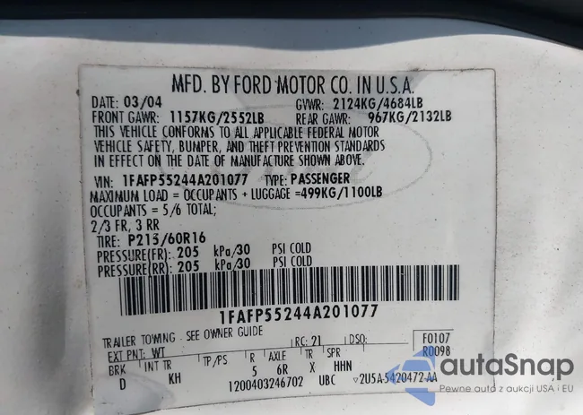 1FAFP55244A201077: 43201894