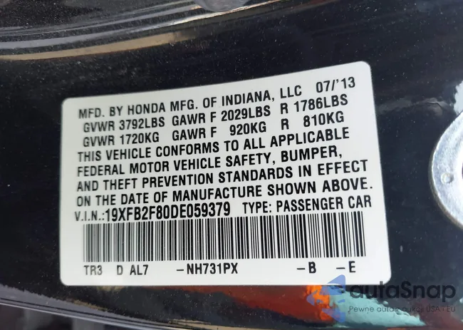 19XFB2F80DE059379: 43201897