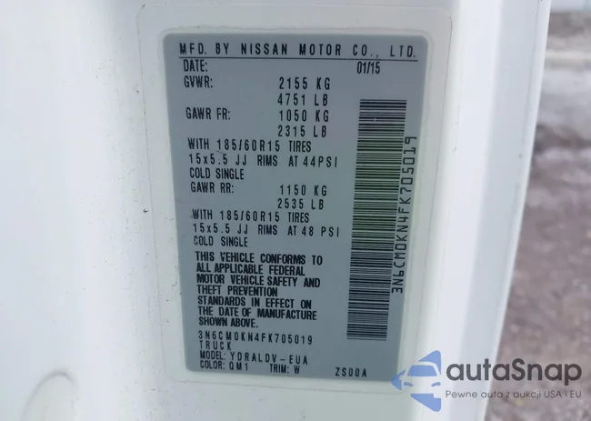 3N6CM0KN4FK705019: 43201927