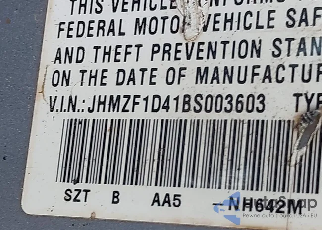 JHMZF1D41BS003603: 43202957