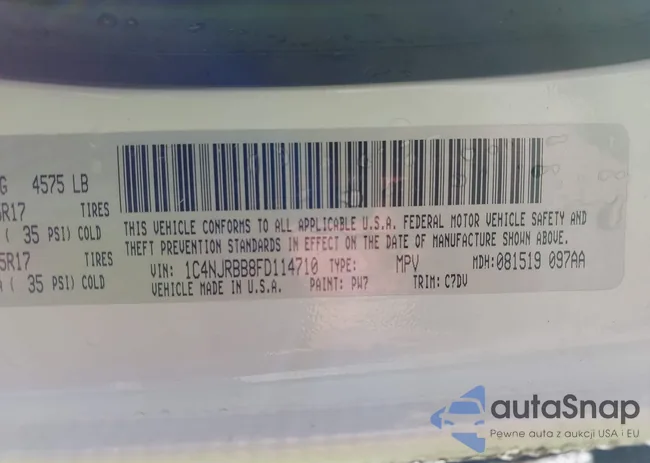 1C4NJRBB8FD114710: 43202960