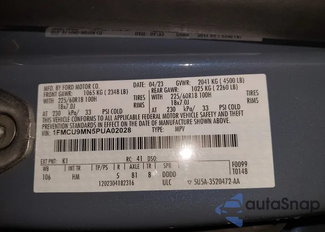 1FMCU9MN5PUA02028: 43202977