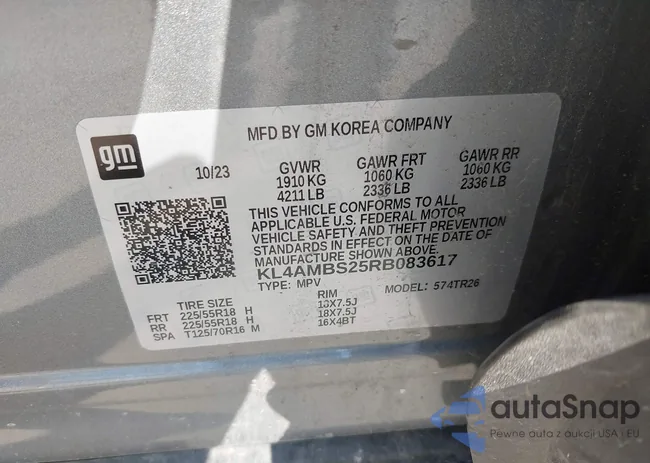 KL4AMBS25RB083617: 43203005