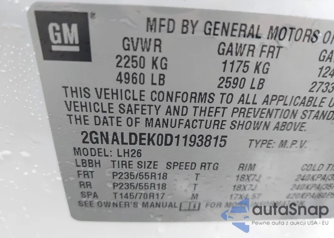 2GNALDEK0D1193815: 43203055