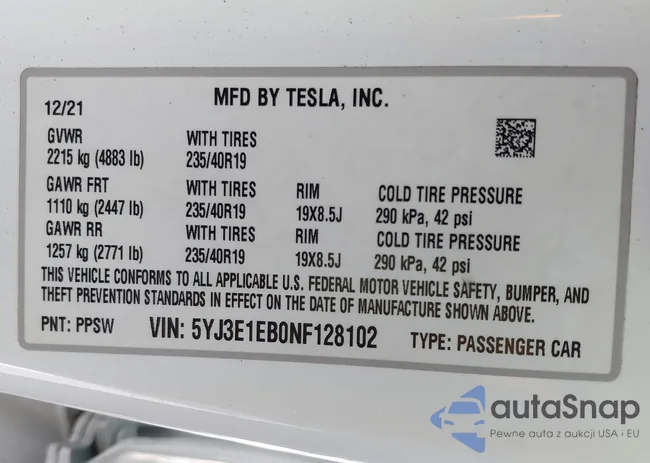 5YJ3E1EB0NF128102: 43203092