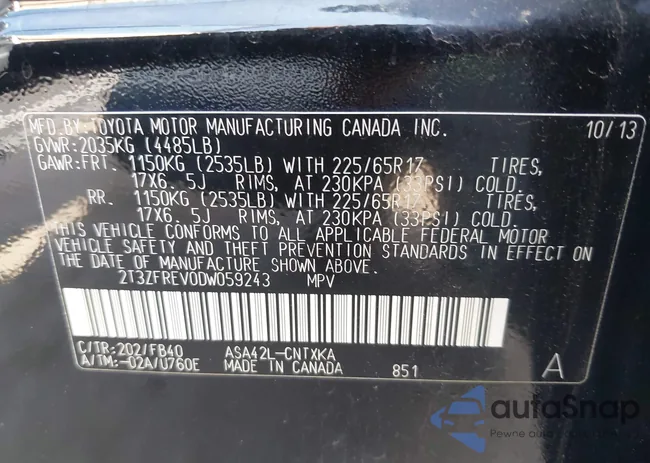 2T3ZFREV0DW059243: 43203123