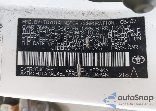 JTDBR32EX70135246: 43203193