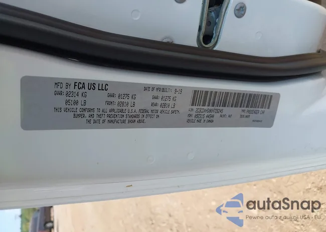 2C3CDXHG0KH726245: 43203194