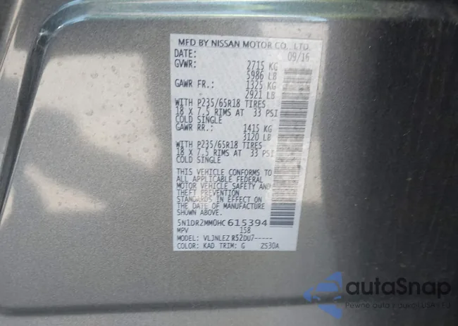 5N1DR2MM0HC615394: 43203314