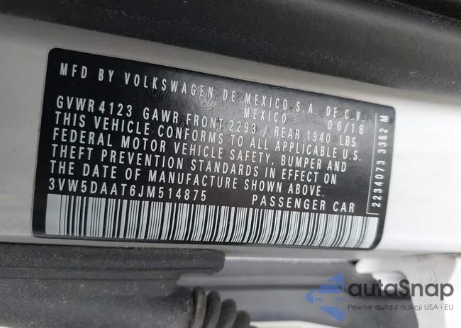 3VW5DAAT6JM514875: 43203332