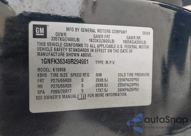 1GNFK36349R294901: 43203353