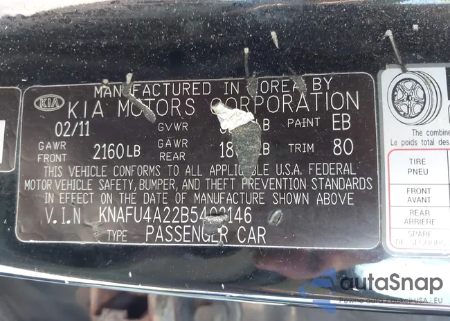 KNAFU4A22B5403146: 43203359