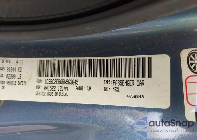 1C3BC2EB6BN563845: 43203404