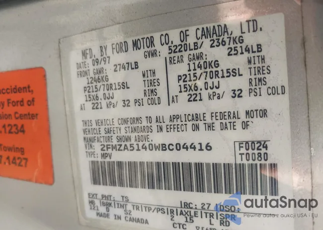 2FMZA5140WBC04416: 43203456