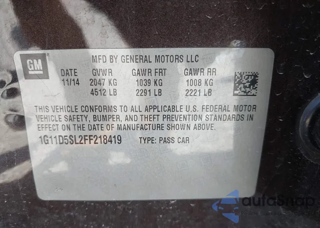 1G11D5SL2FF218419: 43203469