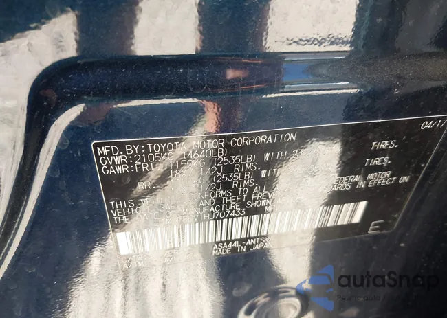 JTMJFREV1HJ707433: 43203503