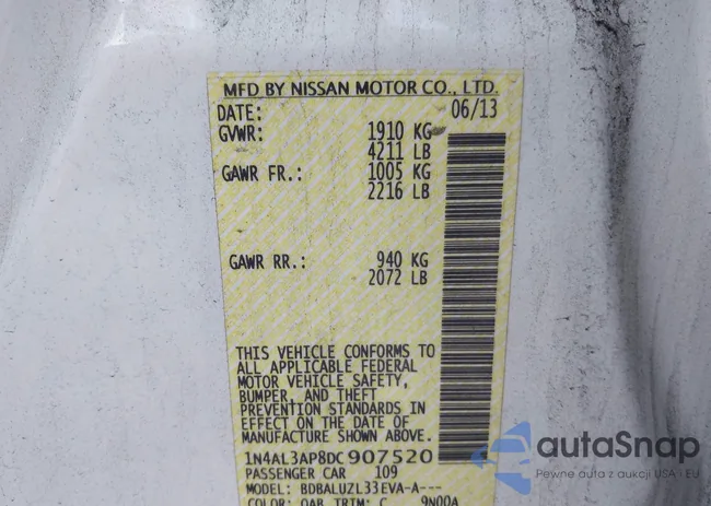 1N4AL3AP8DC907520: 43203530