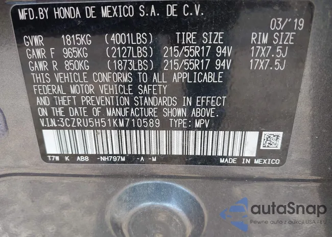 3CZRU5H51KM710589: 43202634