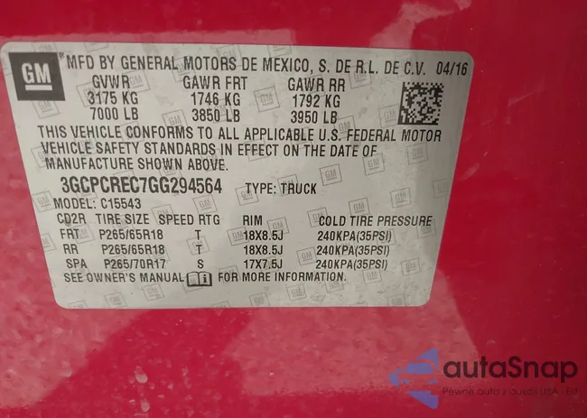 3GCPCREC7GG294564: 43202643