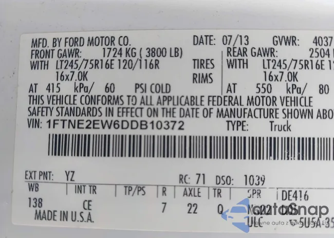 1FTNE2EW6DDB10372: 43202683