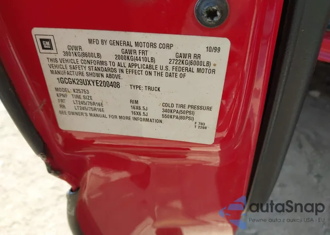 1GCGK29UXYE200408: 43202729