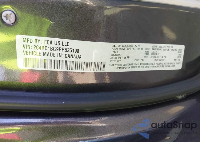 2C4RC1BG9PR525198: 43202771