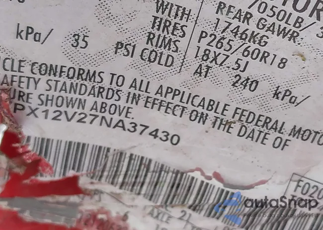 1FTPX12V27NA37430: 43202773