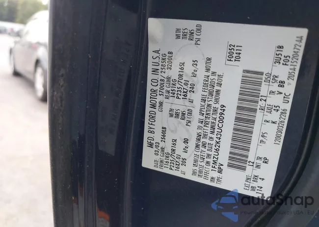 1FMZU62K43UC00949: 43202820