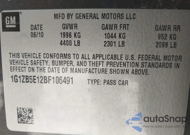 1G1ZB5E12BF106491: 43203985