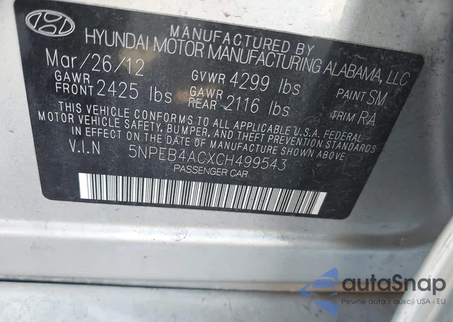 5NPEB4ACXCH499543: 43204054