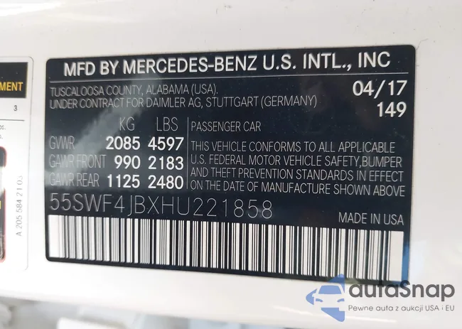 55SWF4JBXHU221858: 43204127