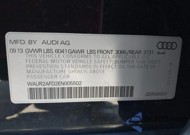 WAUR2AFD2EN005502: 43204131