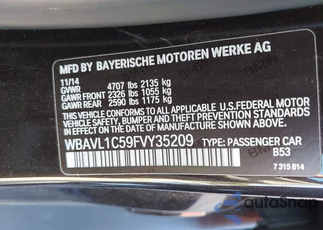 WBAVL1C59FVY35209: 43204151