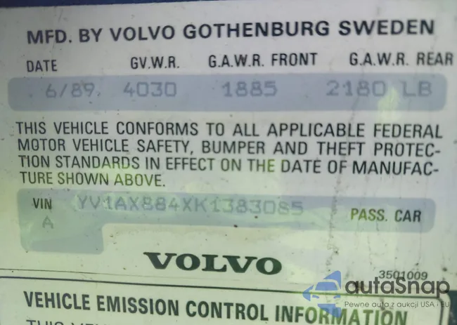 YV1AX884XK1383085: 43204153