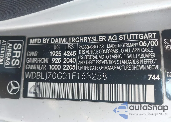 WDBLJ70G01F163258: 43204213