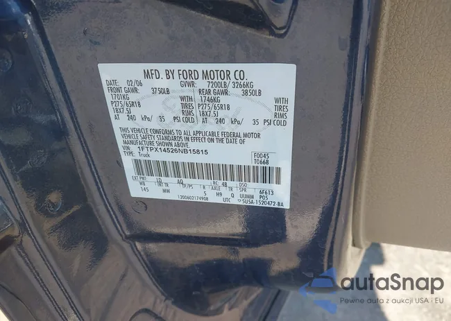 1FTPX14526NB15815: 43204251