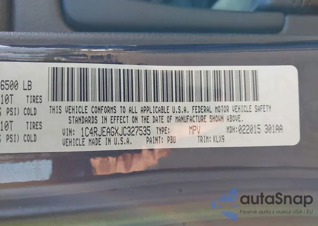 1C4RJEAGXJC327535: 43204406