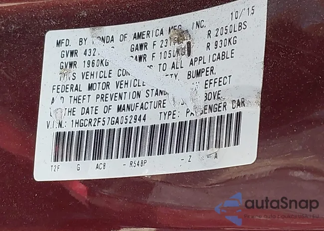 1HGCR2F57GA052944: 43204433